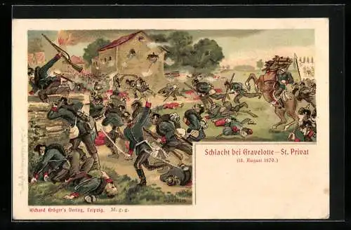 Künstler-AK Michaelis: Schlacht bei Gravelotte-St. Privat 18.8.1870