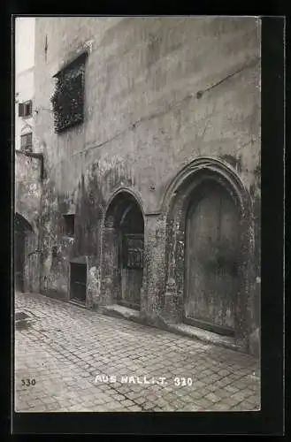 Foto-AK A. Stockhammer: Hall i. T., Mauer mit Portalen