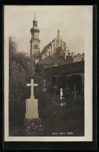 Foto-AK A. Stockhammer: Hall /Tirol, Stiftskirche