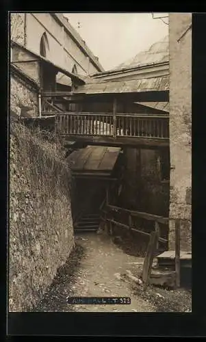 Foto-AK A. Stockhammer: Hall i. T., Weg mit Holztreppen