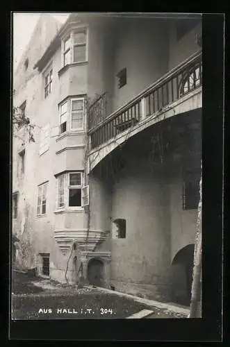 Foto-AK A. Stockhammer: Hall i. T., Fassade mit Fenstern