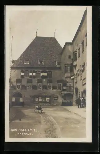 AK Hall, Strassenpartie am Rathaus