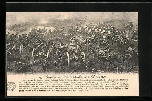 Künstler-AK Panorama der Schlacht von Waterloo, Serie Nr. 9