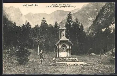 AK Weichselboden, Kapelle am Ursprung der II. Wiener-Hochquellenleitung