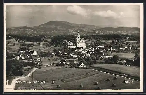 AK Pischelsdorf am Kulm, Teilansicht mit Kirche