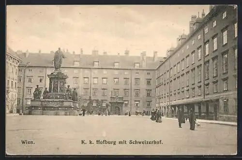 AK Wien, K. k. Hofburg mit Schweizerhof