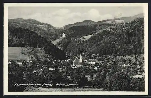 AK Anger /Oststeiermark, Teilansicht mit Kirche