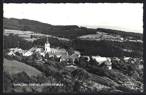 AK Strallegg, Ortschaft mit Blick auf die Kirche