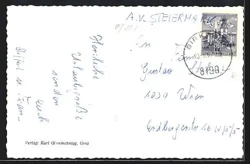 AK Birkfeld, Teilansicht mit Landstrasse