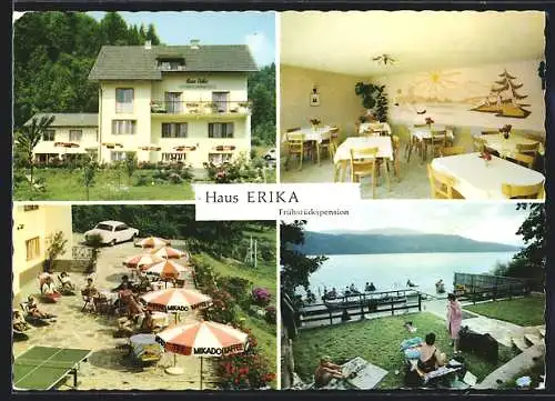 AK Millstatt am See, Pesenthein, Hotel Haus Erika, Innenansicht, Terrasse