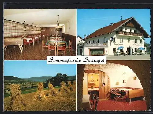 AK Attersee, Gasthof-Pension A. u. R. Seiringer, Innenansichten