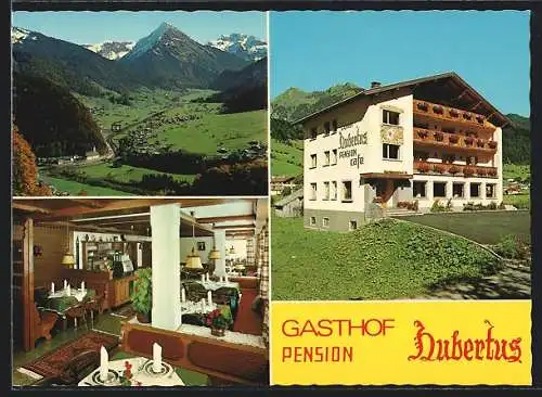 AK Au /Bregenzerwald, Gasthof und Restaurant Hubertus, Innenansicht, Panorama