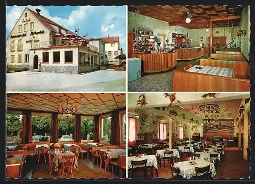 AK Rust am See, Hotel-Restaurant Franz Sifkovits, Aussenansicht, Gasträume und Theke