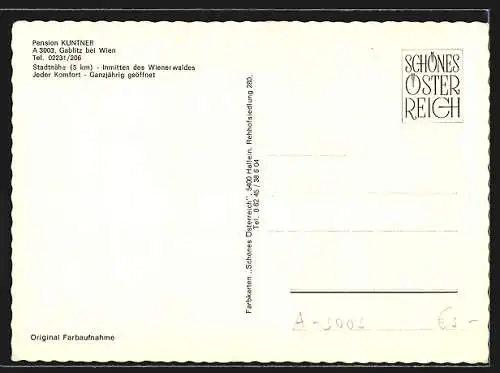 AK Gablitz, Innen- und Aussenansicht vom Gasthaus Kuntner