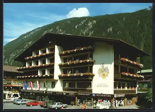 AK Mayrhofen im Zillertal, Das Hotel Neue Post v. Fritz u. Gisela Pfister