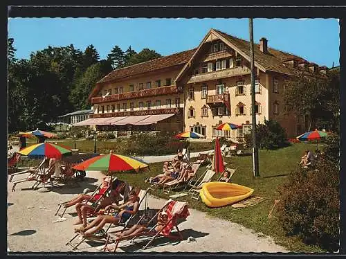 AK Pichl-Auhof /Salzkammergut, Das Strandhotel am Mondsee