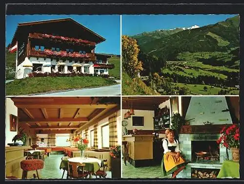 AK Mittersill /Pass Thurn, Das Gasthaus Brennsteiner mit Innenansichten