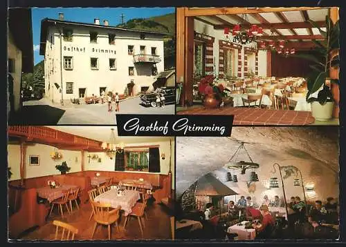 AK Rauris, Gasthof-Restaurant Grimming v. Walter Langreiter, mit Innenansichten