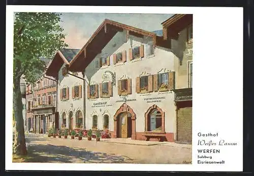 AK Werfen /Salzburg, Der Gasthof Weisses Lamm