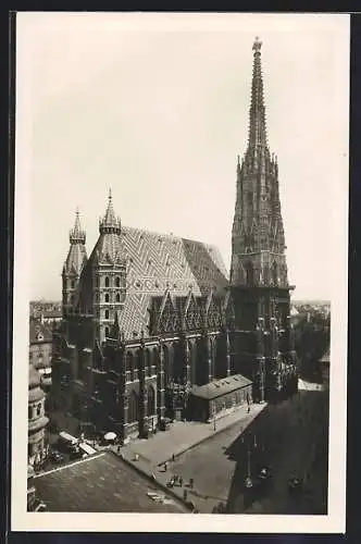 AK Wien, Die Stephanskirche aus der Vogelschau