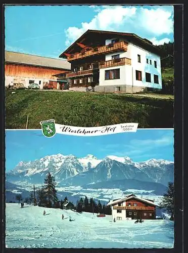 AK Schladming /Steiermark, Der Gasthof Wieslehner-Hof v. G. Schütter, Skipiste