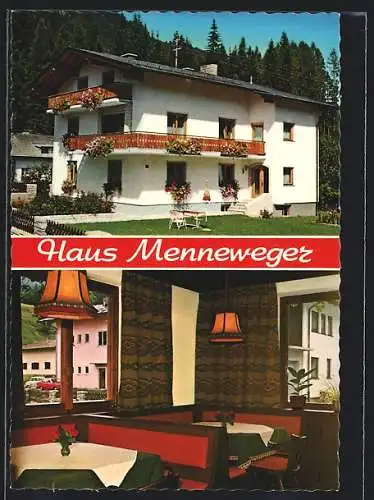 AK Annaberg /Lammertal, Die Pension Haus Menneweger mit Innenansicht