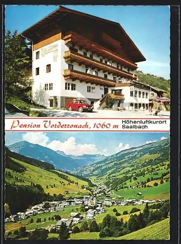 AK Saalbach /Salzburger Land, Pension Vorderronach v. G. Riedelsperger, Gesamtansicht