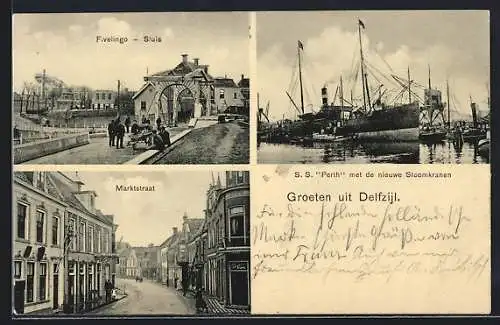 AK Delfzijl, Marktstraat, Fivelingo-Sluis