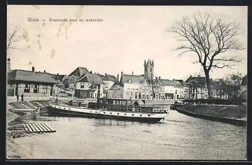 AK Sluis, Draaiende boot en torenzicht