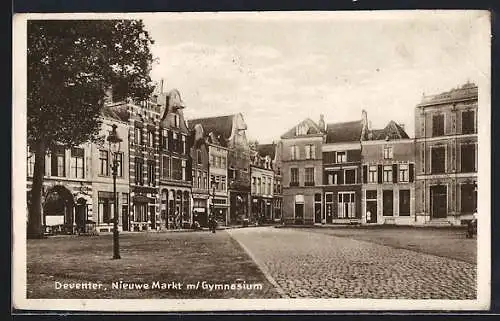 AK Deventer, Nieuwe Markt m. Gymnasium