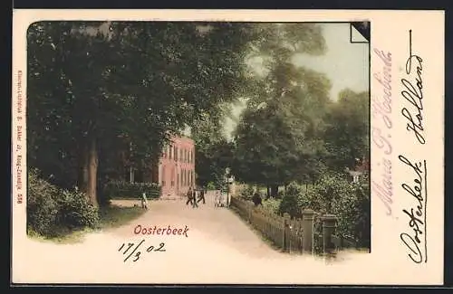 AK Oosterbeek, Ortspartie mit Villengebäude