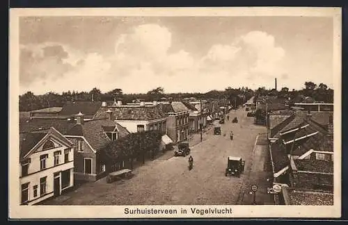 AK Surhuisterveen, Strassenpartie aus der Vogelschau