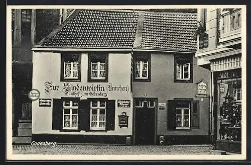 AK Godesberg, Zur Lindenwirtin, Gasthof zum Godesberg