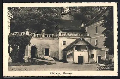 AK Weltenburg, Gasthaus Klosterschänke und Klosterhof