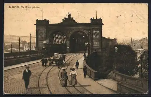 AK Mannheim, An der Rheinbrücke