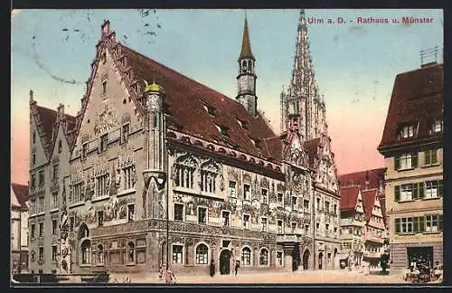 AK Ulm a. D., Rathaus und Münster