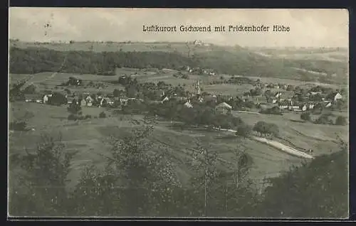 AK Gschwend / Gaildorf, Teilansicht mit Frickenhofer Höhe