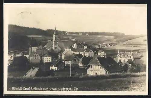 AK Schönwald /Bad Schwarzwald, Teilansicht mit Kirche