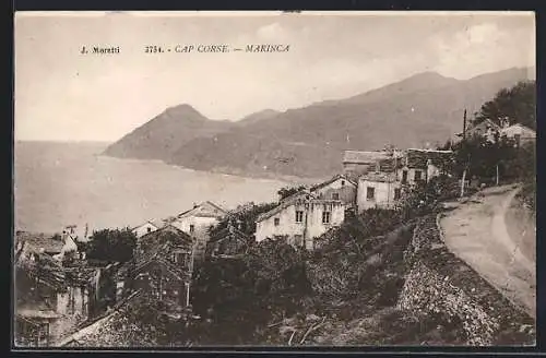 AK Marinca /Cap Corse, Ortsansicht an der Küste