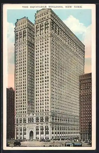 AK New York, NY, Tramway in front of the Equitable Building