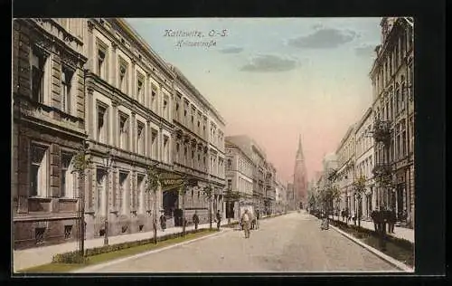 AK Kattowitz /O.-S., Savoy-Hotel, Holtzestrasse