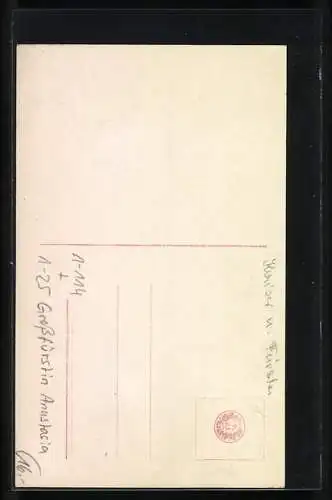 AK Kronprinzessin Cecilie mit ihren Söhnen und Grossfürstin Anastasia von Russland
