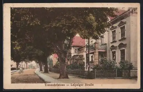 AK Treuenbrietzen, Leipziger Strasse Strassenpartie