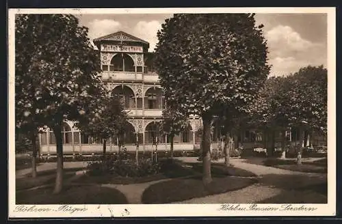 AK Göhren /Rügen, Hotel Seestern und Gartenanlage