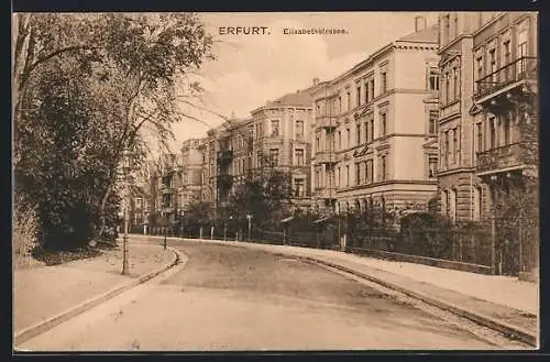 AK Erfurt, Blick in die Elisabethenstrasse