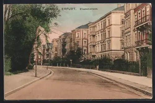 AK Erfurt, Blick in die Elisabethenstrasse