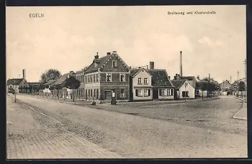 AK Egeln, Breiteweg und Klosterstrasse