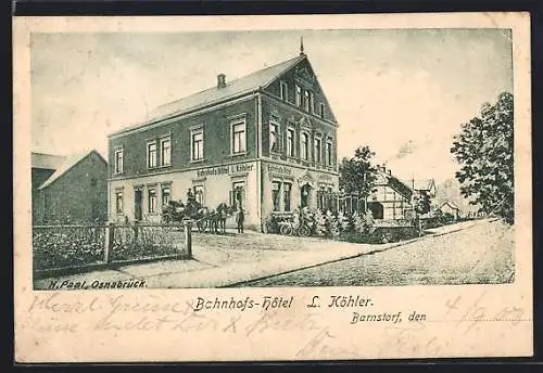 AK Barnstorf / Diepholz, Bahnhofs-Hotel v. L. Köhler