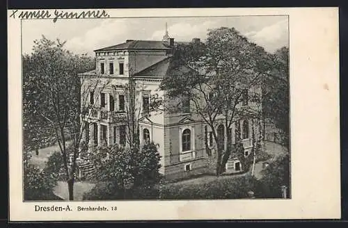 AK Dresden-A., Villa in der Bernhardstr. 13