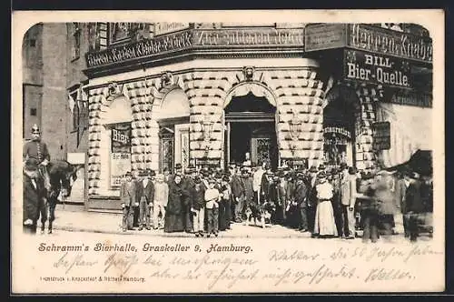 AK Hamburg-Neustadt, Schramm's Bierhalle, Graskeller 9